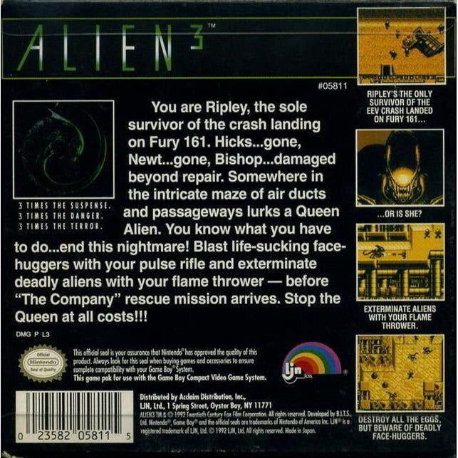 GB - Alien 3 ( Cartridge Only)