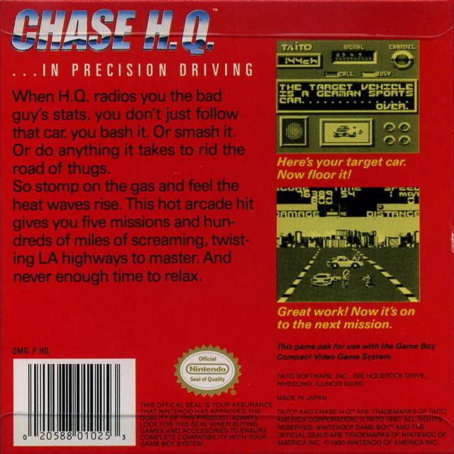 GB - Chase H.Q. (Cartridge Only)