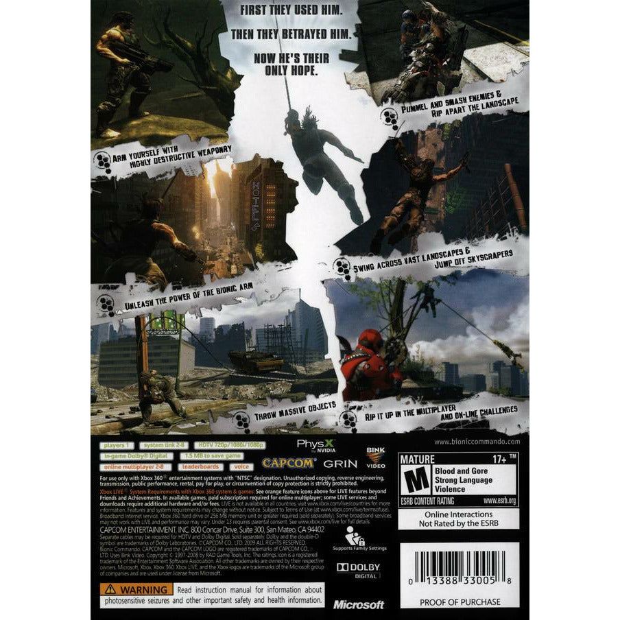 XBOX 360 - Bionic Commando (Printed Cover Art)