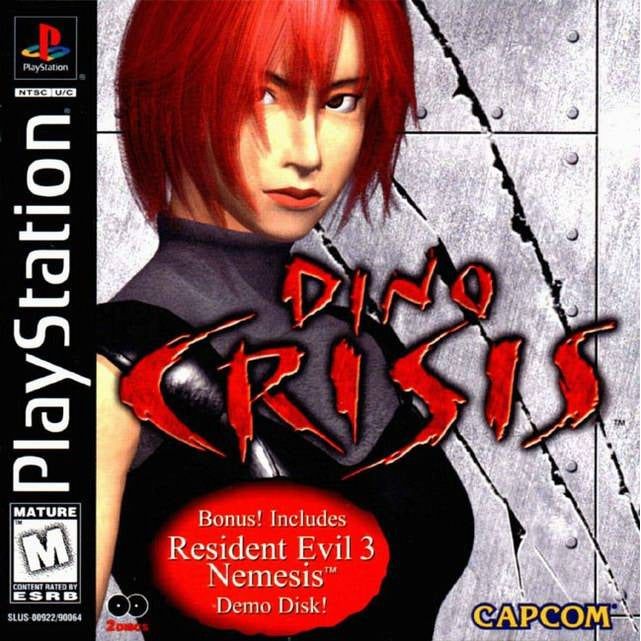 PS1 - Dino Crisis with Resident Evil 3 Nemesis Bonus Demo Disk