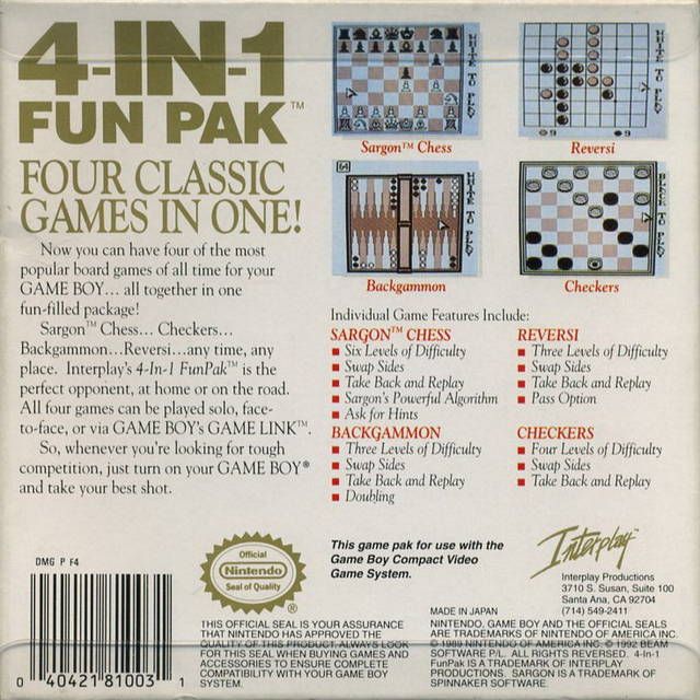 GB - 4 in 1 Fun Pack (Cartridge Only)