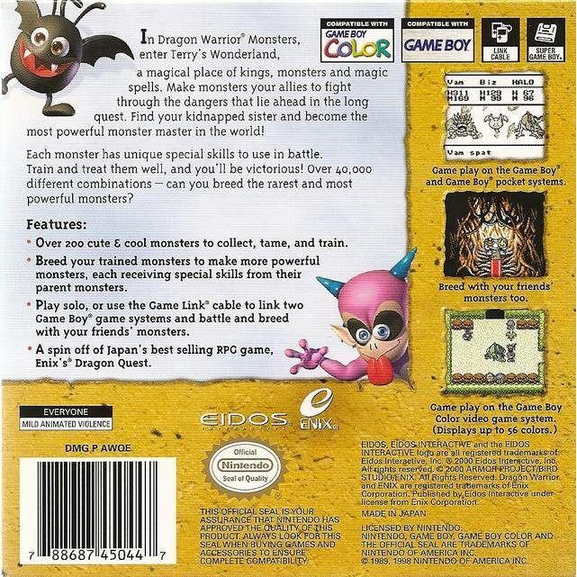 GBC - Dragon Warrior Monsters (cartouche uniquement)