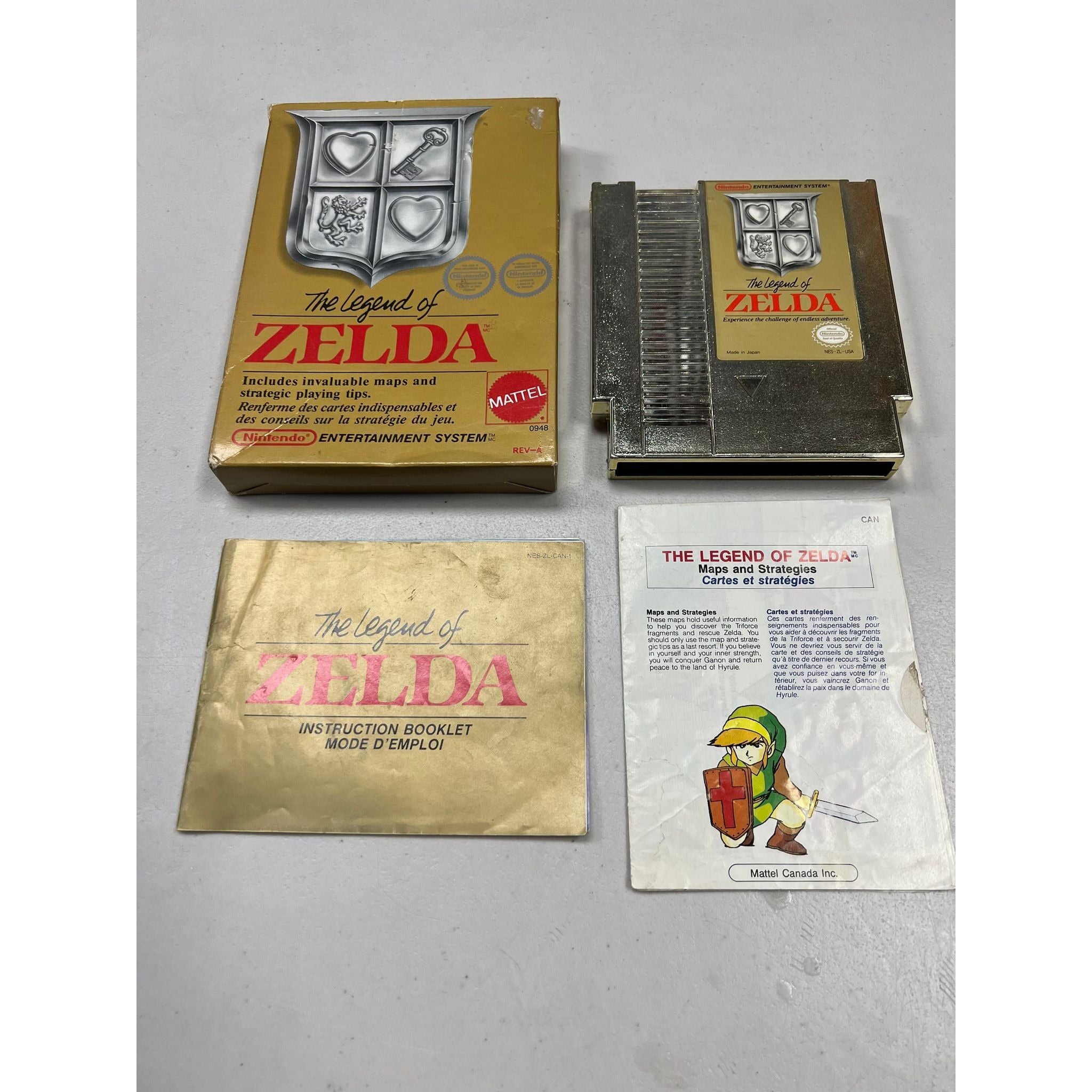 NES - The Legend of Zelda (Complete In Box. B+ With Manual)