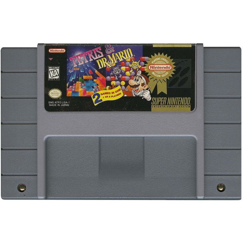 SNES - Tetris et Dr. Mario (cartouche uniquement)