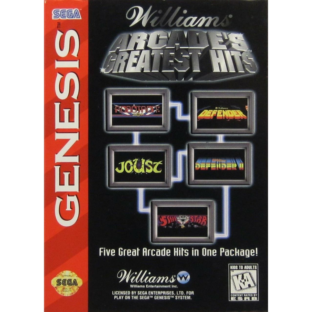 Genesis - Williams Arcade Greatest Hits (Cartridge Only)
