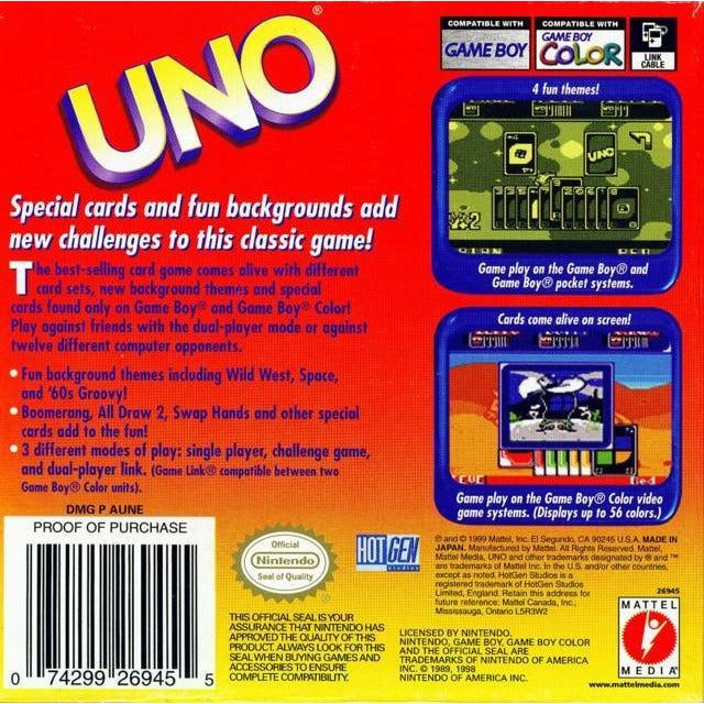 GBC - UNO (Cartridge Only)