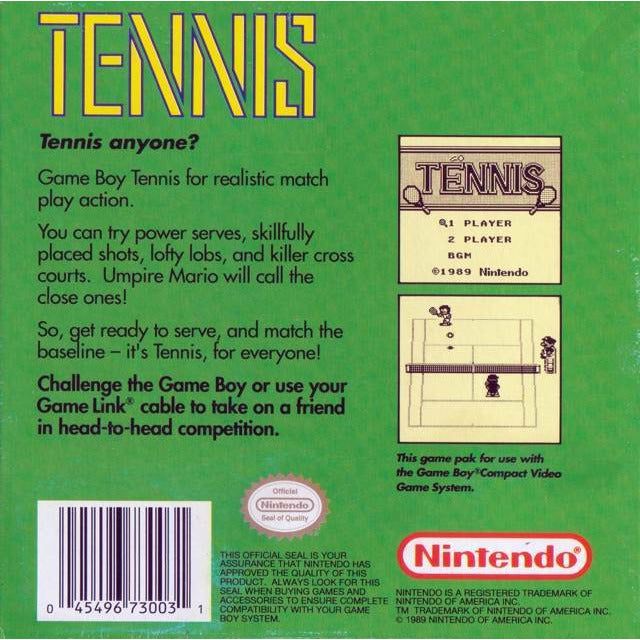 GB - Tennis (Cartridge Only)