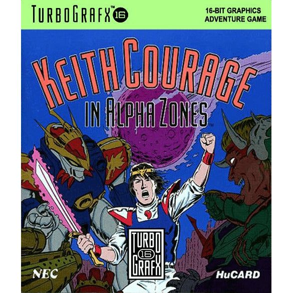 Turbografx - Keith Courage dans les zones Alpha (cartouche uniquement)