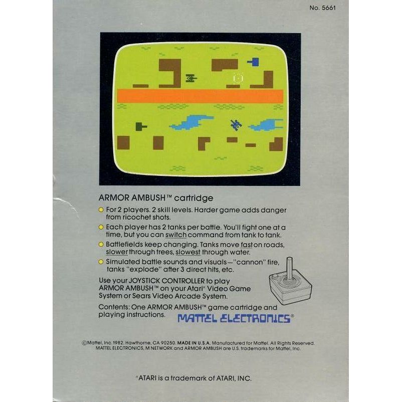 Atari 2600 - Armor Ambush (complet dans la boîte)
