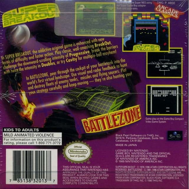 GB - Arcade Classics Super Breakout Battlezone (Cartridge Only)