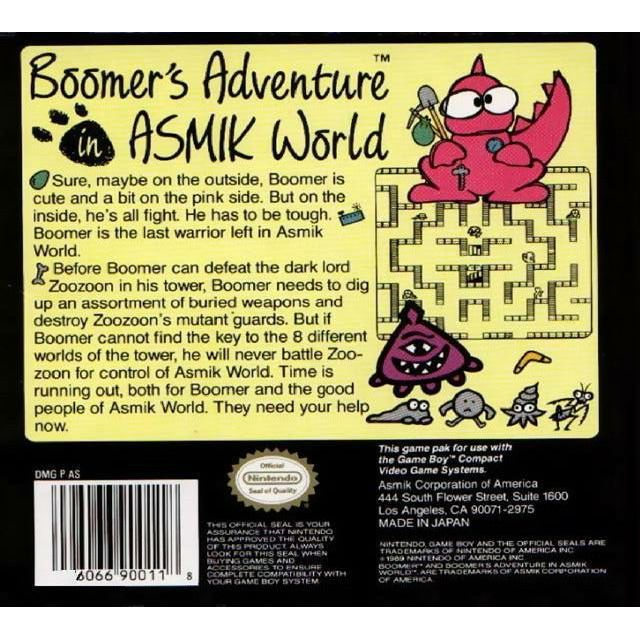 GB - Boomer's Adventure in ASMIK World (Cartridge Only)