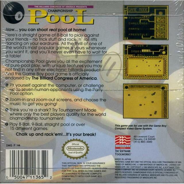 GB - Championship Pool (Cartridge Only)