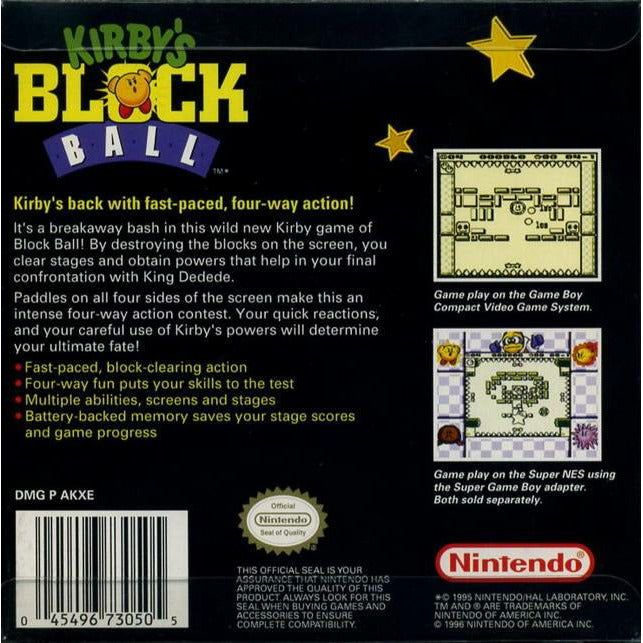 GB - Kirby's Block Ball (cartouche uniquement)