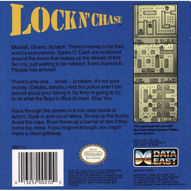GB - Lock N Chase (Cartridge Only)