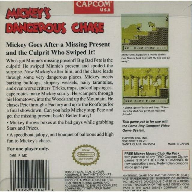 GB - Mickey's Dangerous Chase (Rough Label)