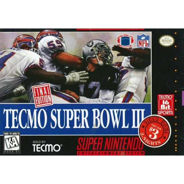 SNES - Tecmo Super Bowl III Final Edition (complet en boîte)