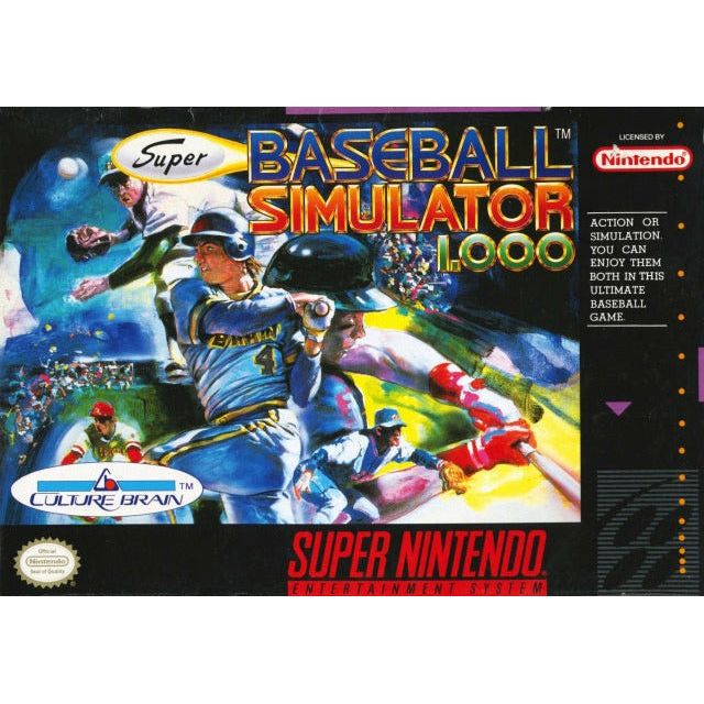 SNES - Super Baseball Simulator 1.000 (complet en boîte)