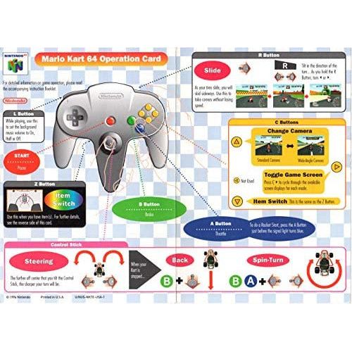 N64 - Mario Kart 64 Operation Card (Manual)