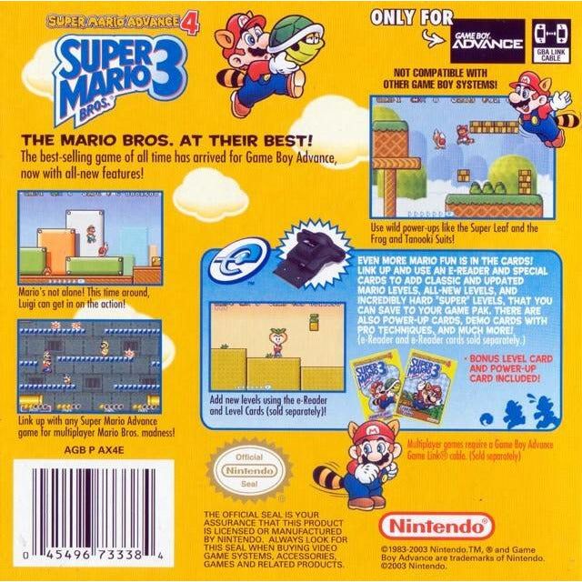 GBA - Super Mario Advance 4 Super Mario Bros 3 (Cartridge Only)