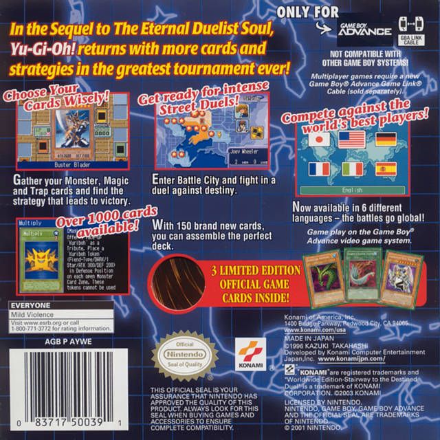 GBA - Yu-Gi-Oh Worldwide Edition Escalier vers le duel destiné