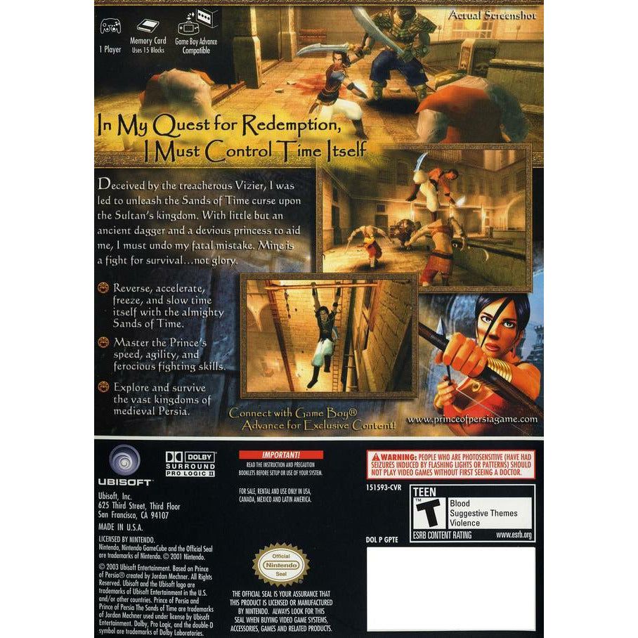 GameCube - Prince of Persia Les Sables du Temps