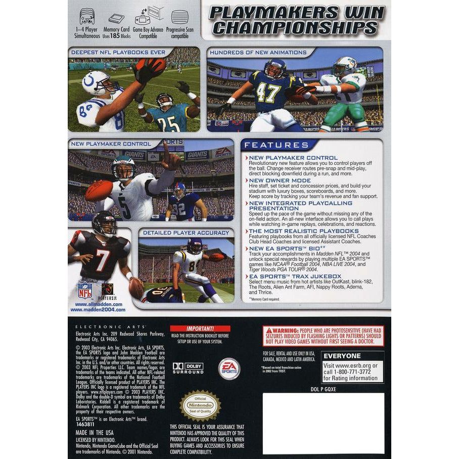 GameCube - Madden NFL 2004