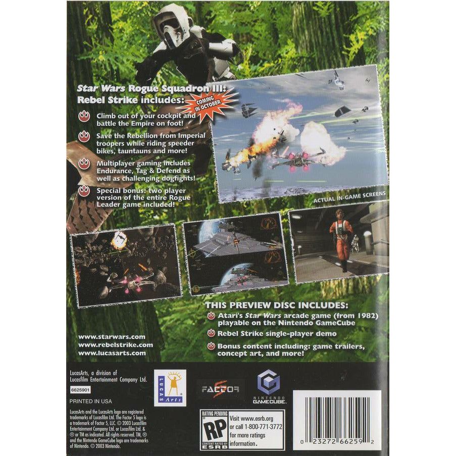 GameCube - Disque de prévisualisation en édition limitée Star Wars Rogue Squadron III Rebel Strike