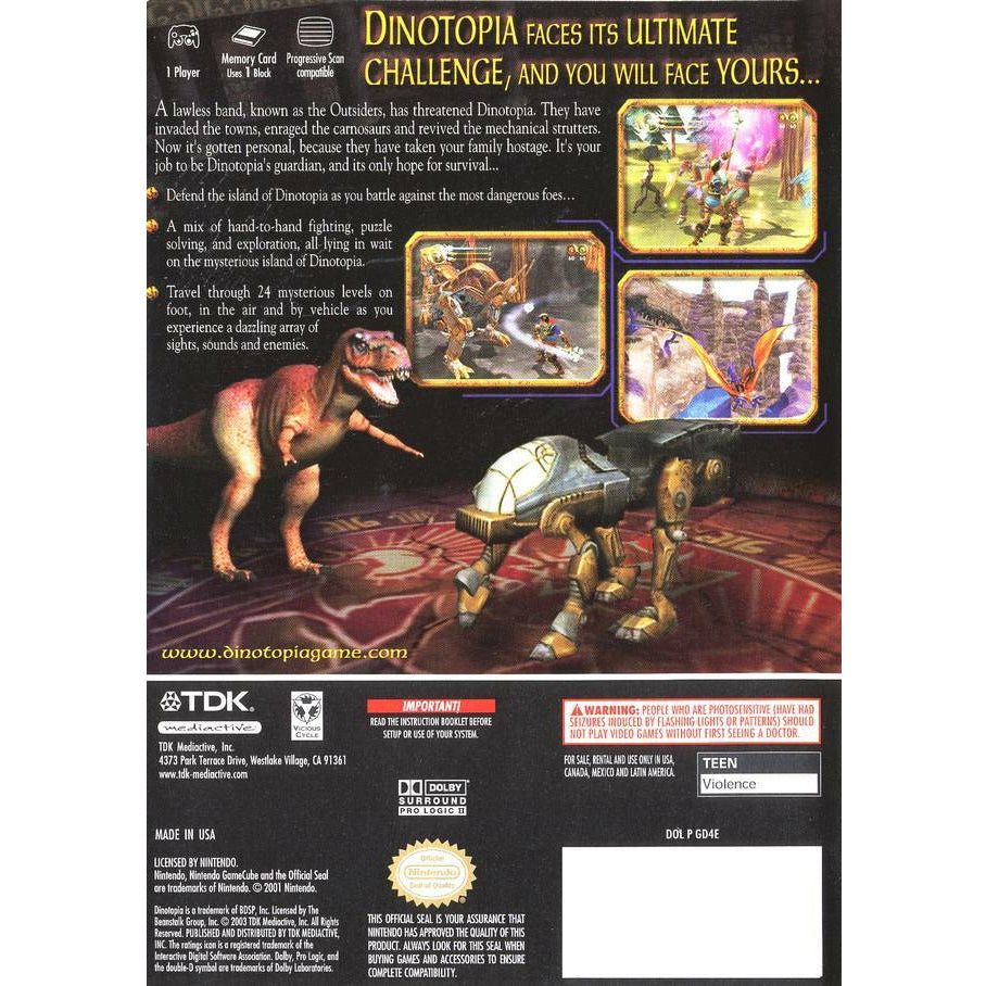 GameCube - Dinotopia The Sunstone Odyssey