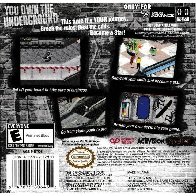 GBA - Tony Hawk's Underground (Cartridge Only)