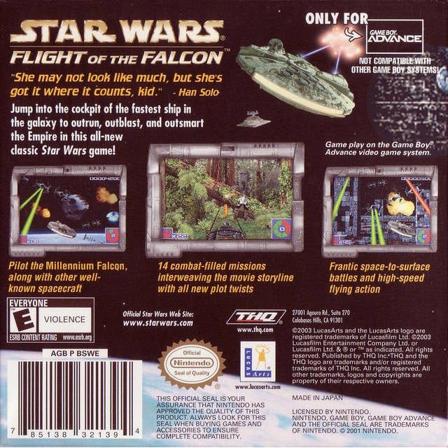 GBA - Star Wars Vol du Faucon