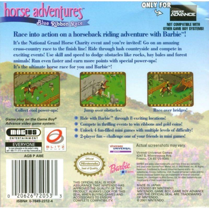 GBA - Barbie Horse Adventures Blue Ribbon Race (complet dans la boîte)