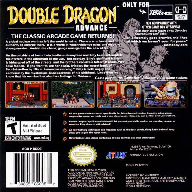 GBA - Double Dragon Advance (cartouche uniquement)