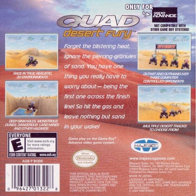GBA - Quad Desert Fury (Complete in Box)