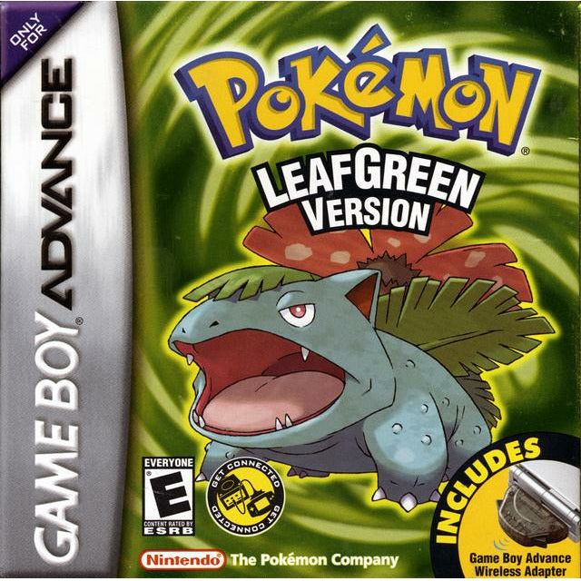 GBA - Pokemon Leaf Green (Complete in Box with Wireless Adapter)