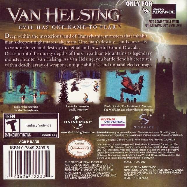 GBA - Van Helsing (Cartridge Only)