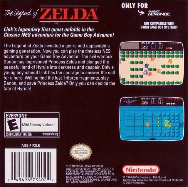 GBA - Série NES classique La Légende de Zelda