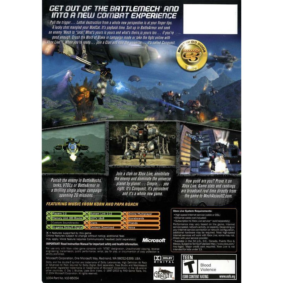 XBOX - Mech Assault 2 - Lone Wolf (Limited Edition)