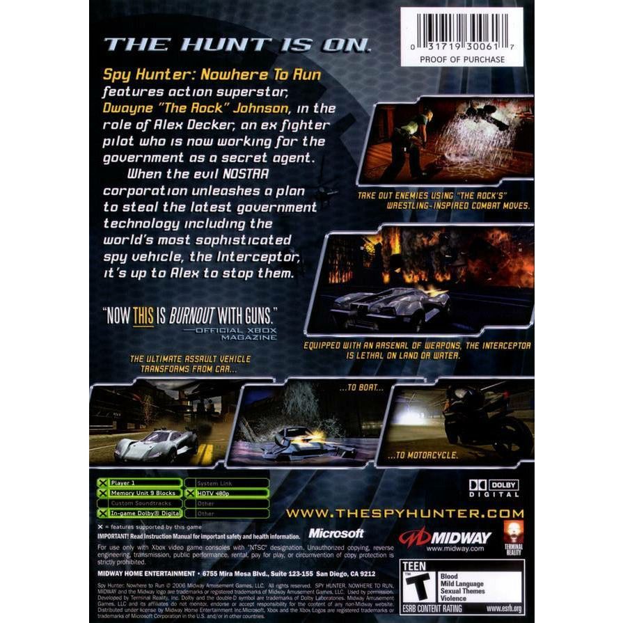 XBOX - Spy Hunter Nowhere to Run