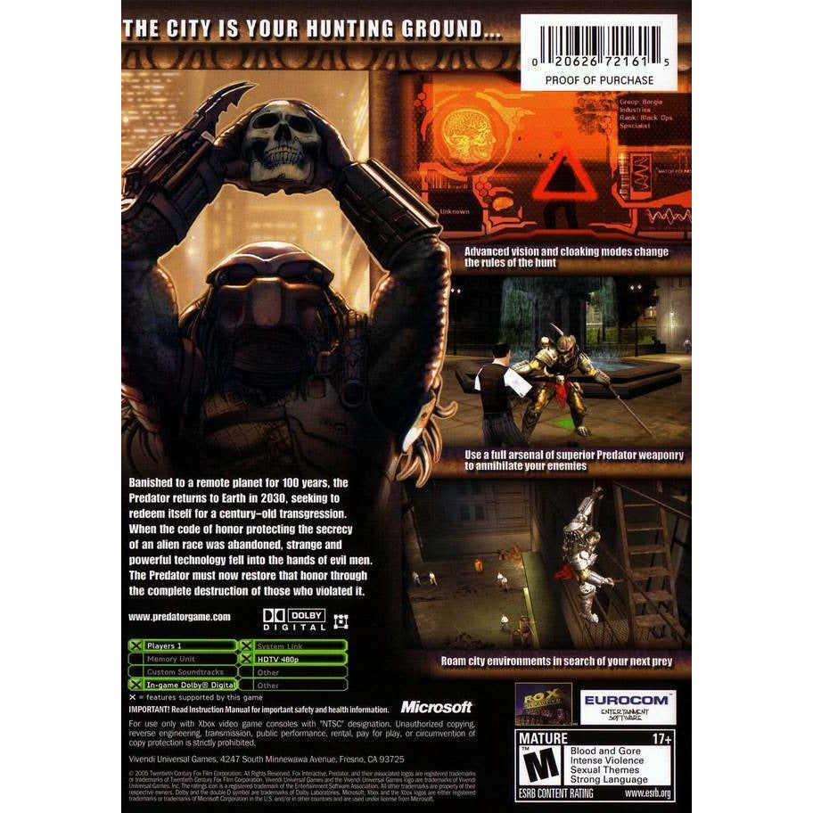 Xbox - Predator Concrete Jungle