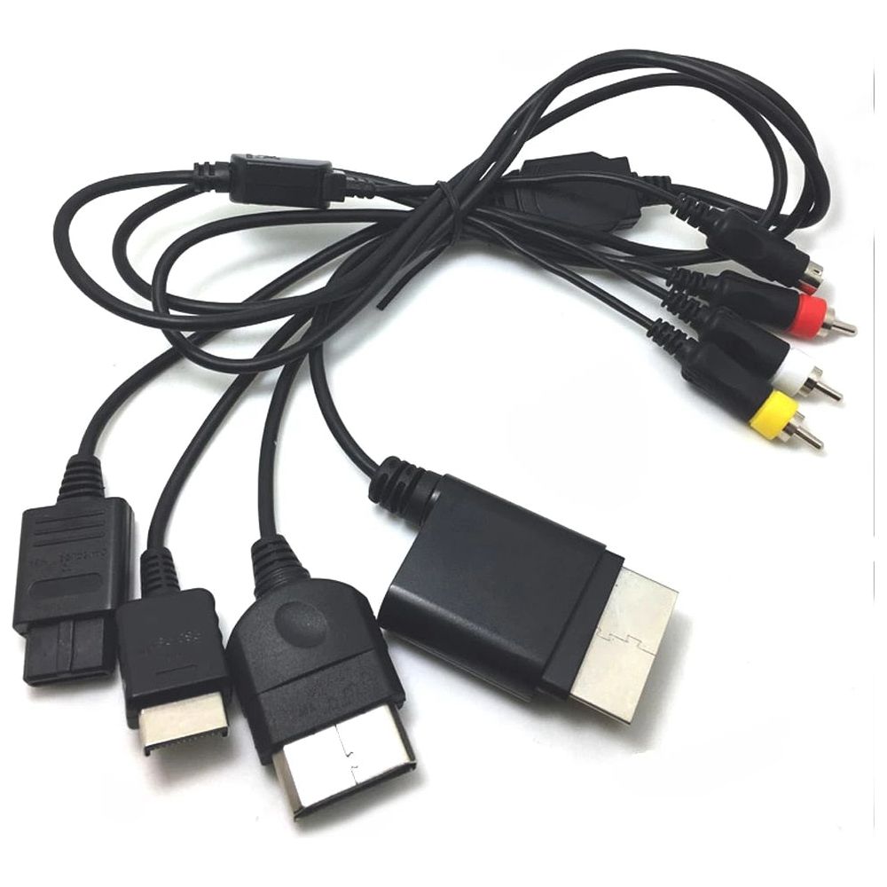 Composite and S-Video 3-in-1 Cable (Xbox Original/(Snes/N64/Gamecube)/(PS1/PS2/PS3))