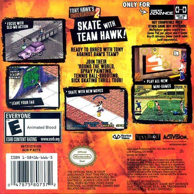 GBA - Tony Hawk's Underground 2