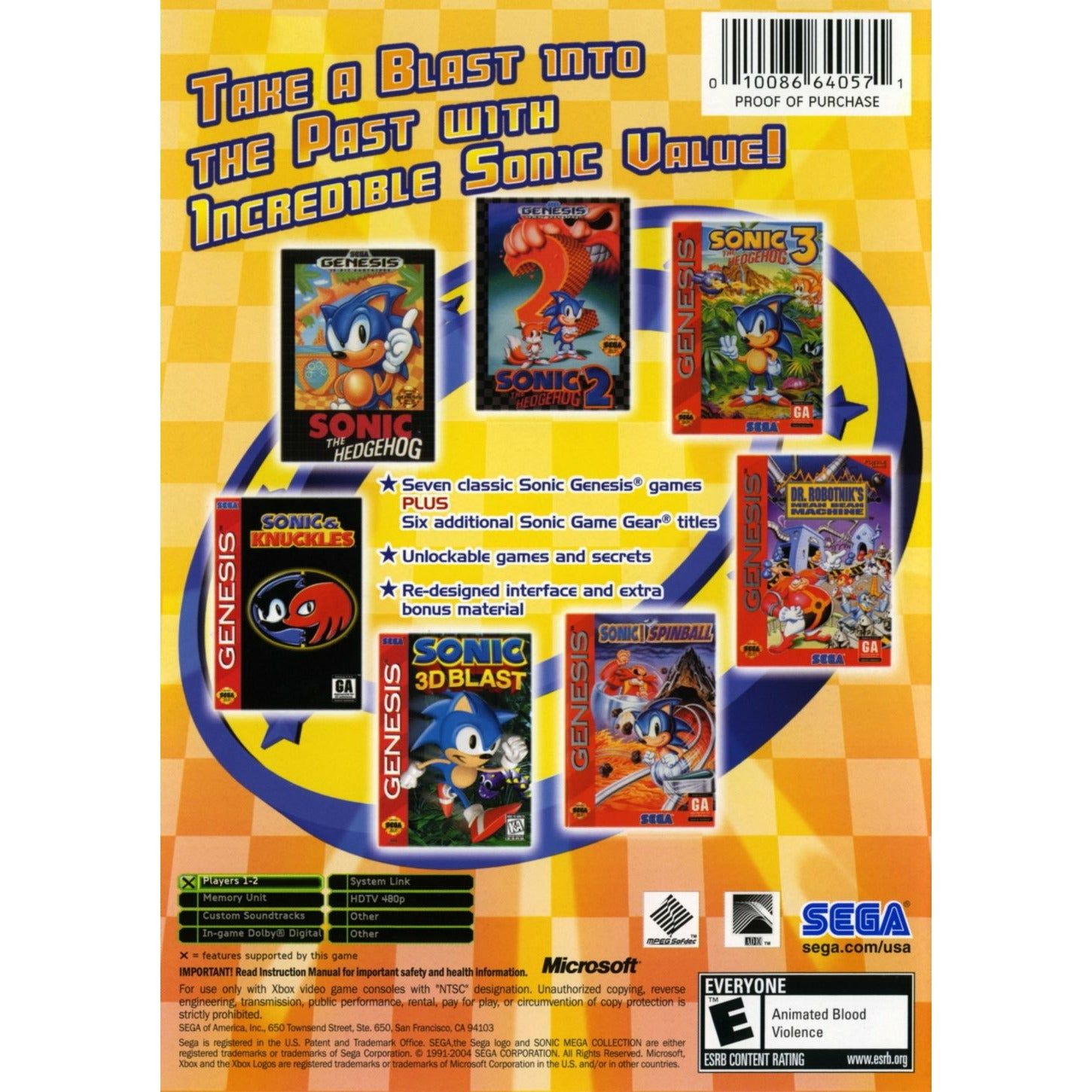 XBOX - Sonic Méga Collection Plus
