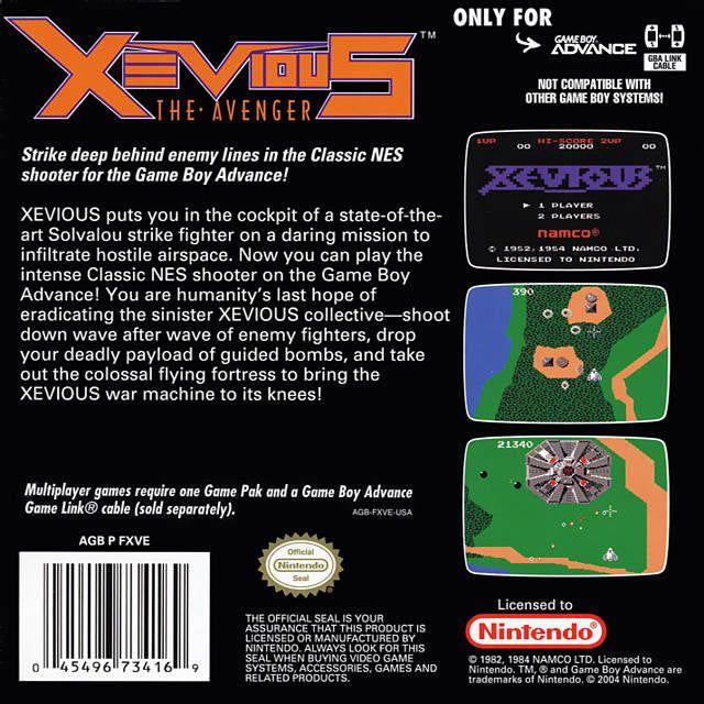 GBA - Classic NES Series Xevious The Avenger (Cartridge Only)
