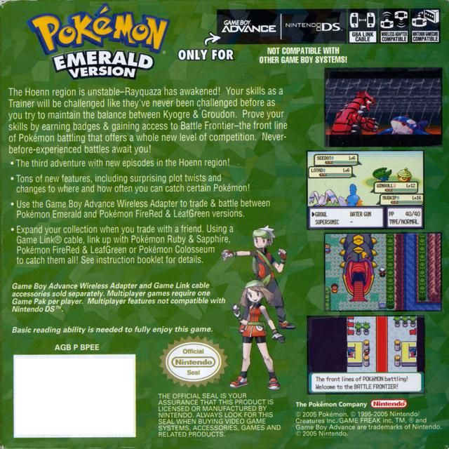 GBA - Pokémon Émeraude (cartouche uniquement)