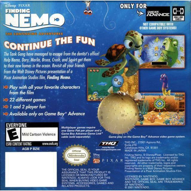 GBA - Trouver Nemo Les aventures continues