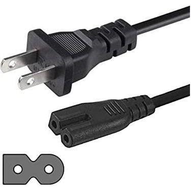 Two Prong Power Cable Square-Round