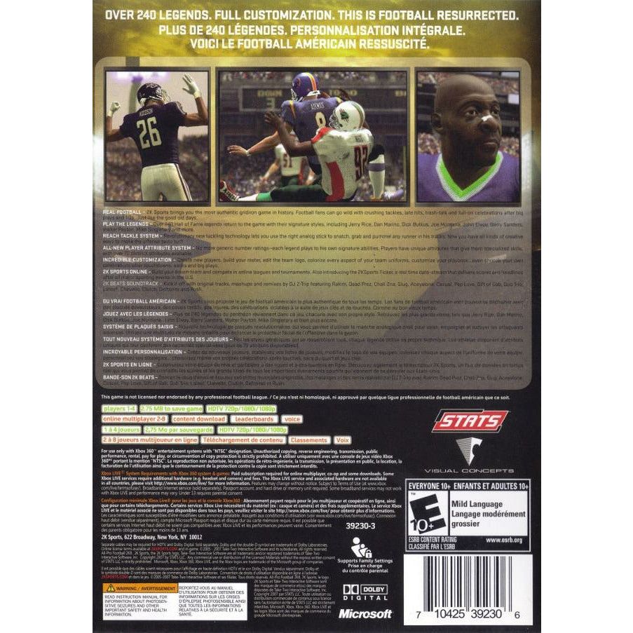 XBOX 360 - All-Pro Football 2K8