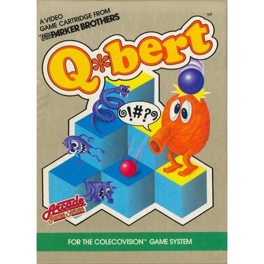 ColecoVision - Q*bert (Game, Box and Manual)