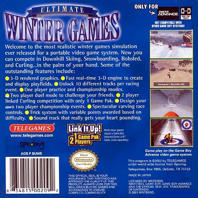 GBA - Ultimate Winter Games (cartouche uniquement)