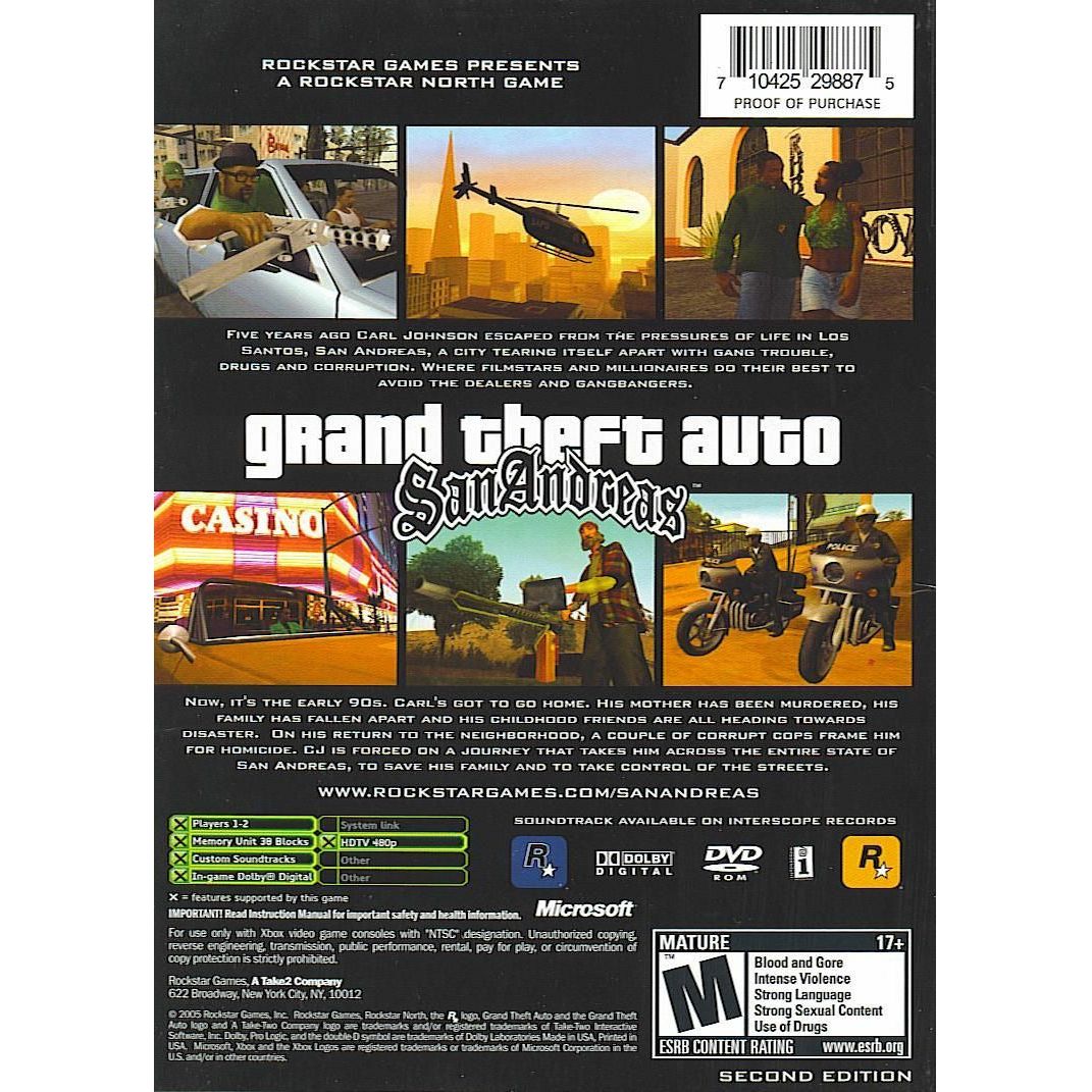 XBOX - Grand Theft Auto San Andreas